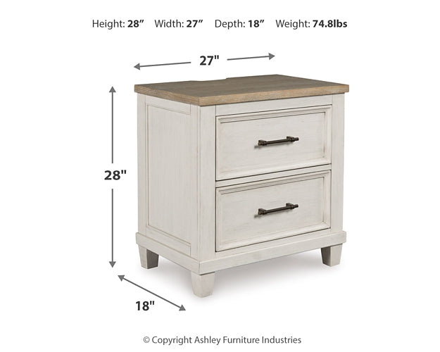 Shaybrock California King Panel Bed with Mirrored Dresser and Nightstand