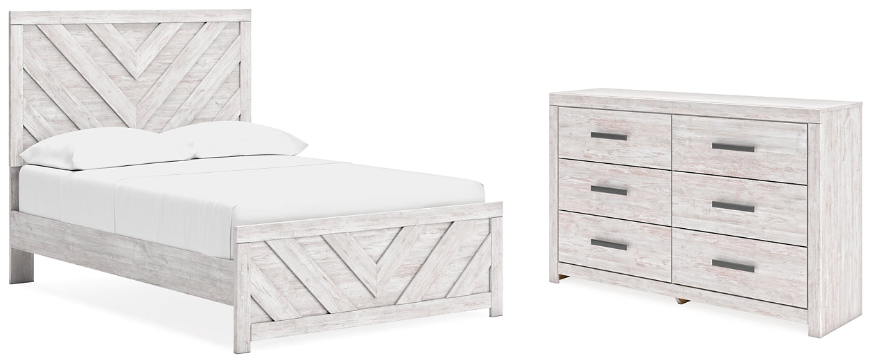 Cayboni Full Panel Bed with Dresser