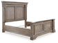 Blairhurst California King Panel Bed with Mirrored Dresser