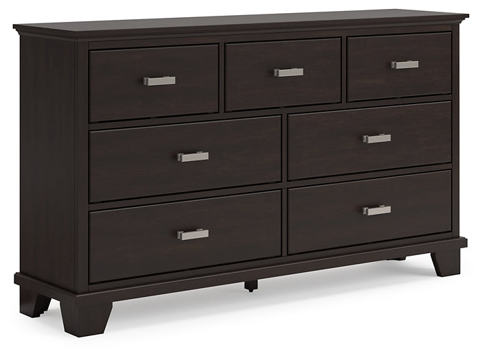 Covetown Twin Panel Bed with Dresser and 2 Nightstands