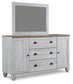 Haven Bay King Panel Bed with Mirrored Dresser and 2 Nightstands